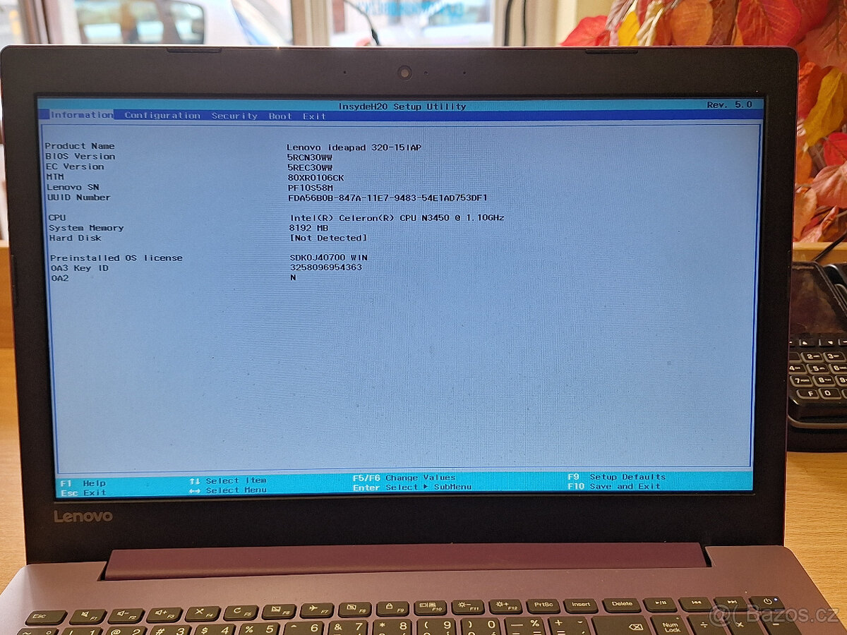 Lenovo Ideapad 320 15IAP - funkční displej + víko + panty
