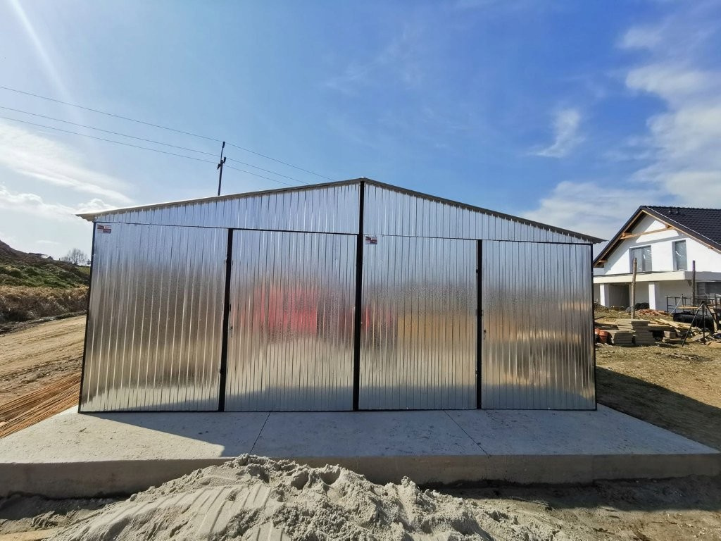 Plechová garáž dvojgaráž 6x6 stavební kůlna, sklad