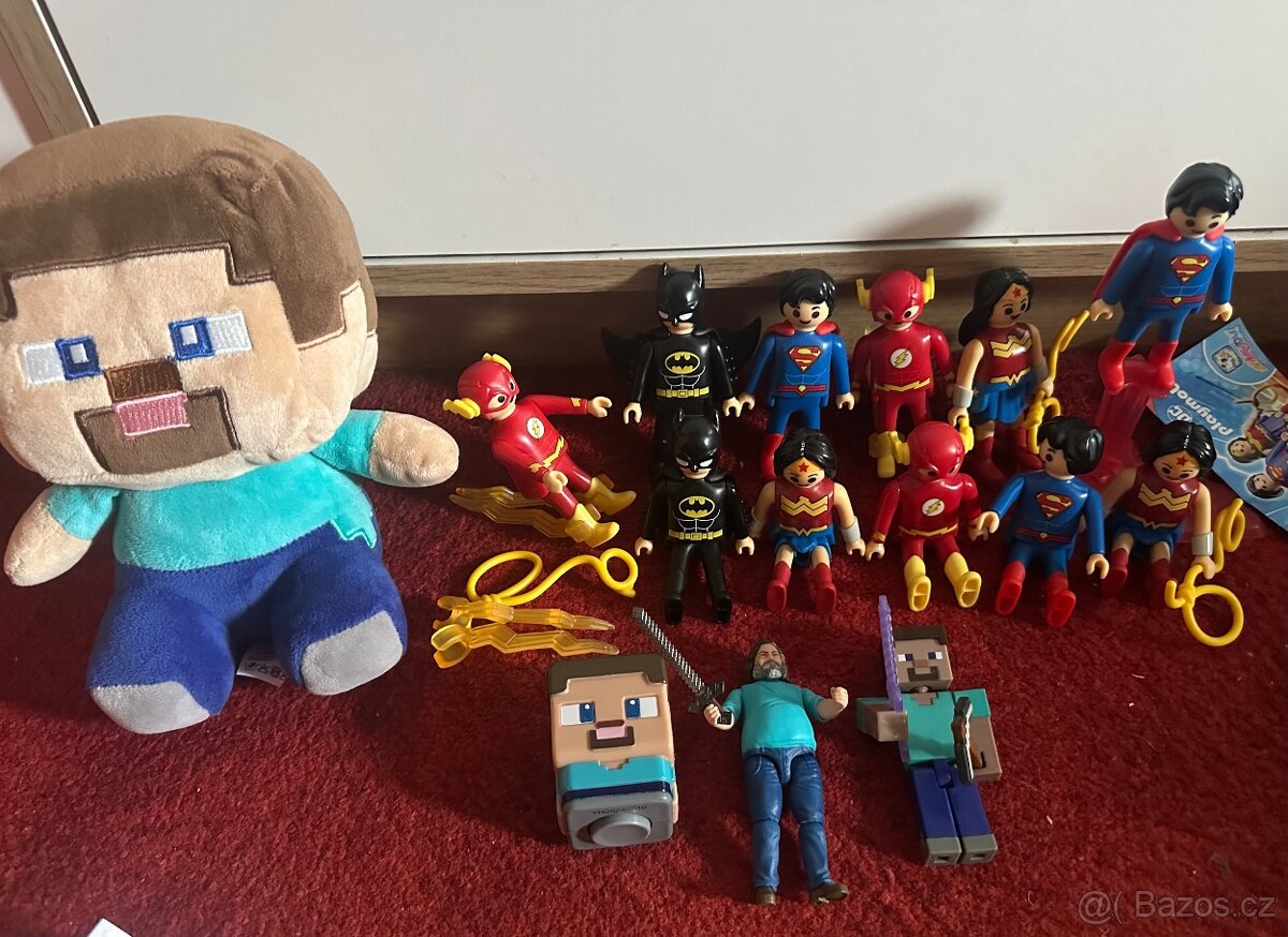 Figurky minecraft plysak a superhrdinove od playmobil