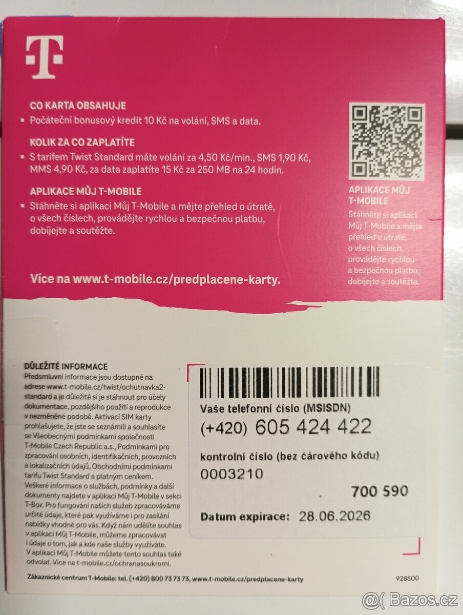 Sim karta T-Mobile