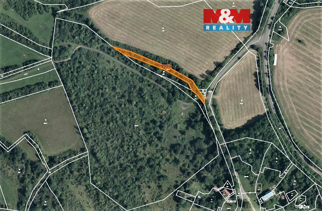 Prodej lesa, 1300 m², Konice u Mašťova