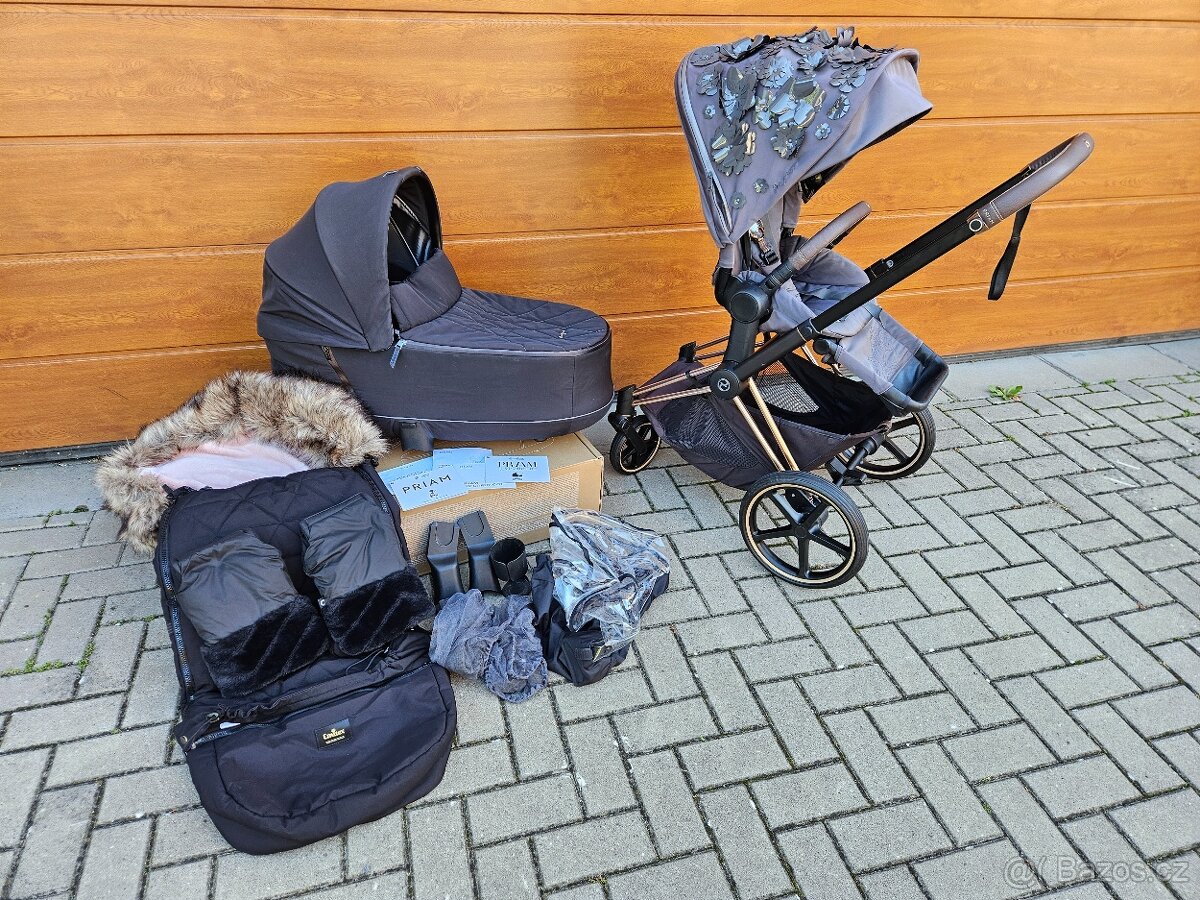 Cybex Priam / RoseGold / Simply Flowers / Lux Deep Black