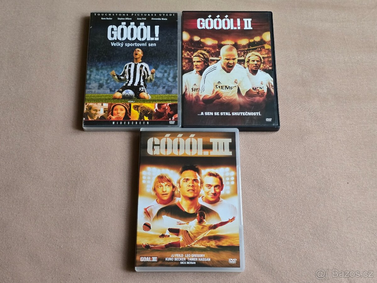 GÓÓÓL 1-3 (komplet 3 DVD, CZ dabing) Kuno Becker