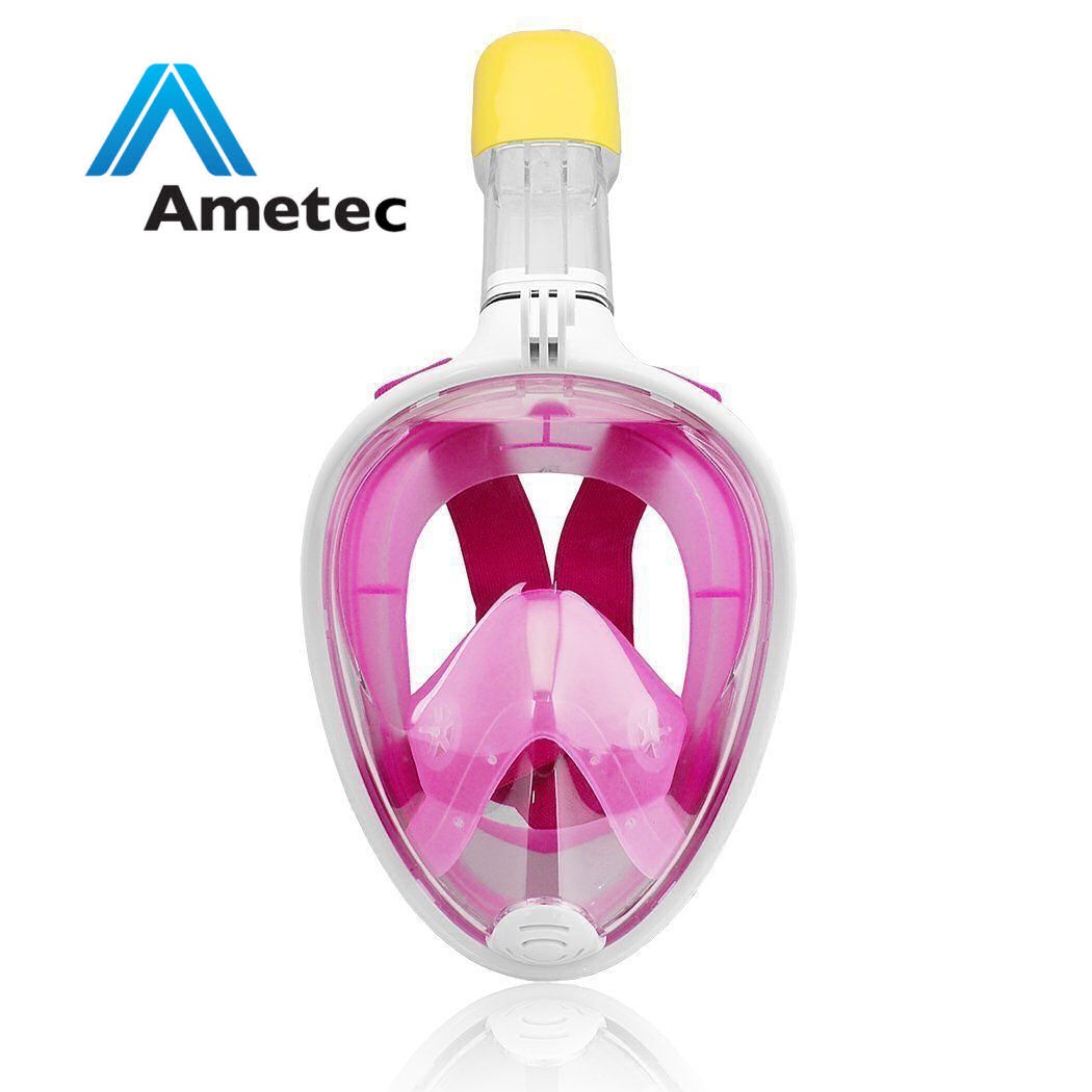 Nová celoobličejová potápěcí maska Ametec - růžová