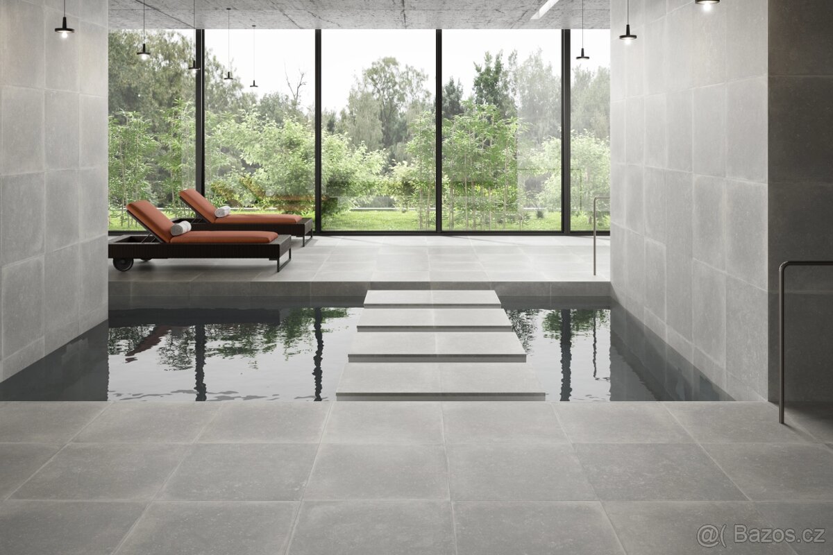 Venkovní dlažba imitace betonu 60x60cm - Stonearts Grigio