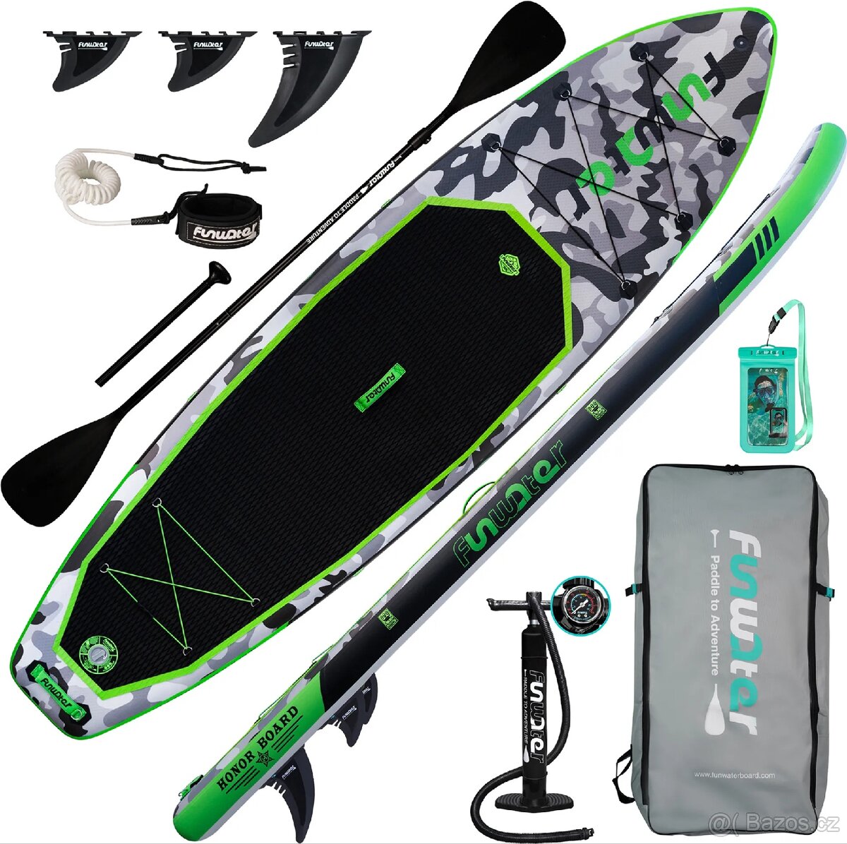 Paddleboard s kajakovou sedačkou , maskovaný.Green 330x84x15