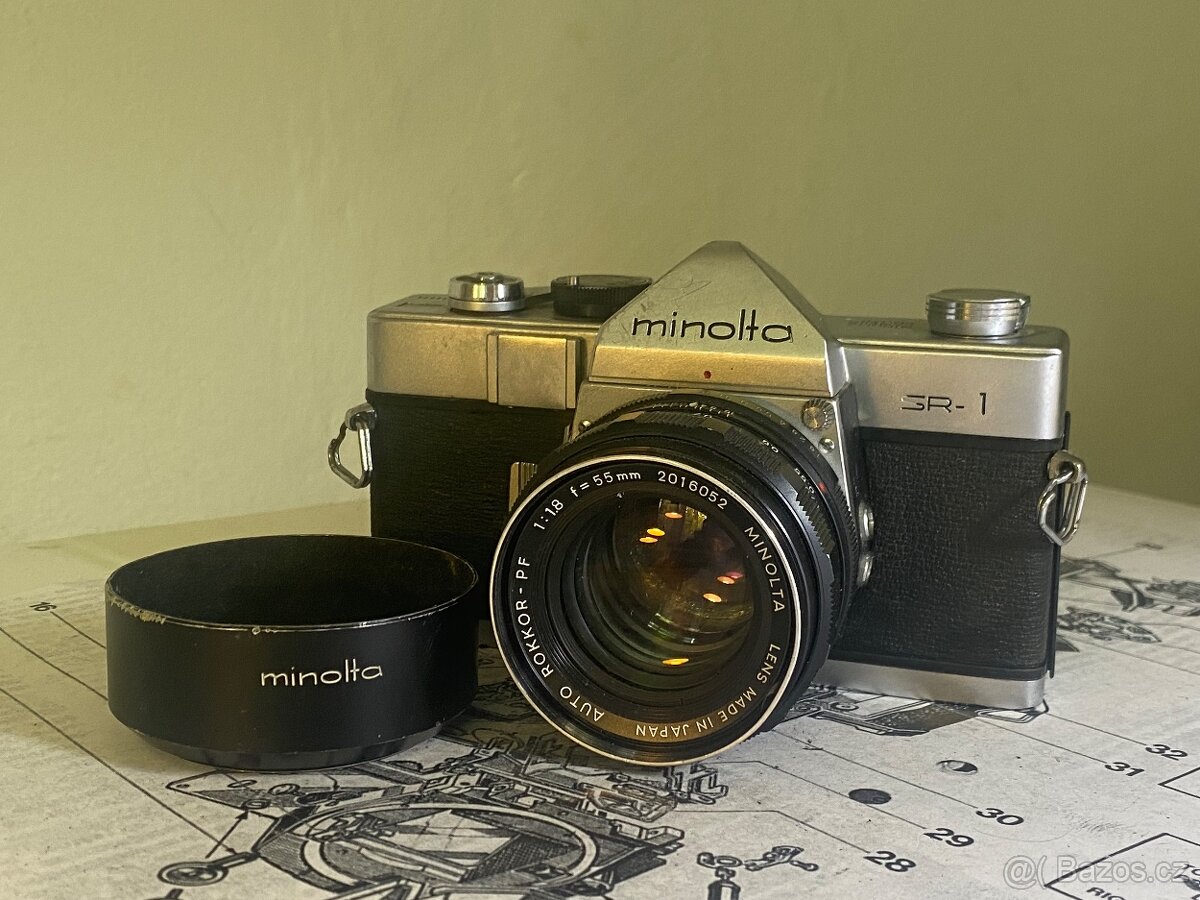 Minolta SR-1 + Minolta Auto Rokkor-PF 55mm f/1.8 + sluneční