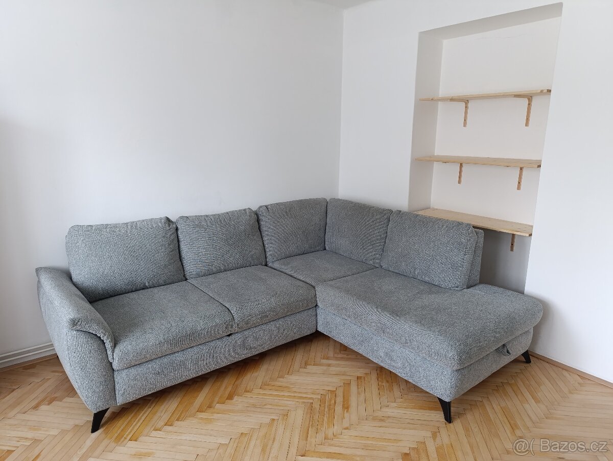 Rohový rozkládací gauč s úložným prostorem