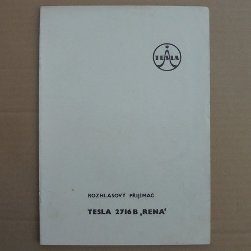 Servisní návod Radio Tesla 2716 B Rena