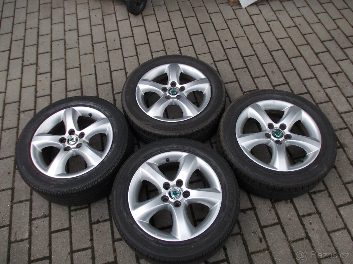 5x100 R15 orig ŠKODA s PNEU 195/55R15