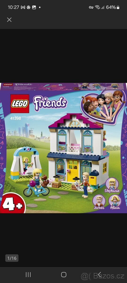 Lego Friends 41398 Stephanin dům ,4+ roky