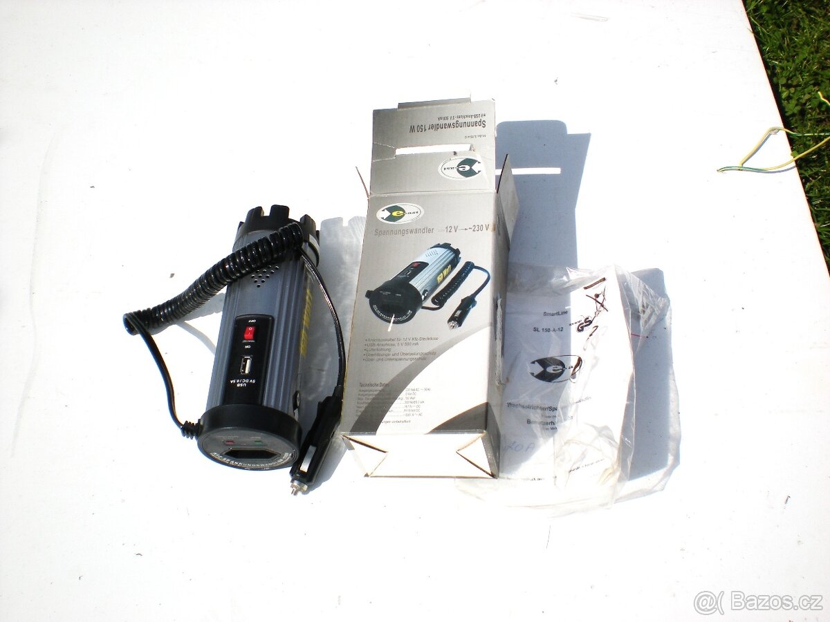 Měnič napětí z 12 V na 230 V, 150 W,