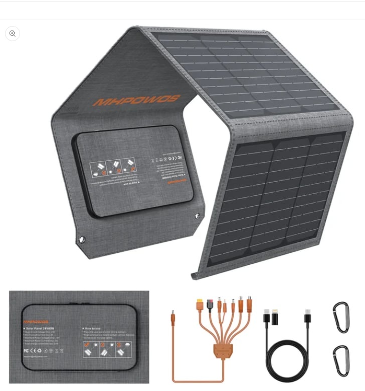 Kvalitní mobilní solární panel 40W, včerně USB C výstupu XT