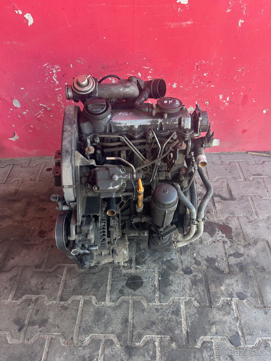 Motor 1,9TDI AGR 66KW VW Golf IV kompletní motor