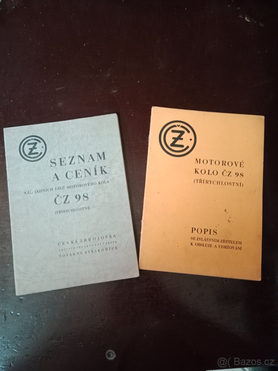 ČZ 125 B - A1 Seznam dílů + Manuál..