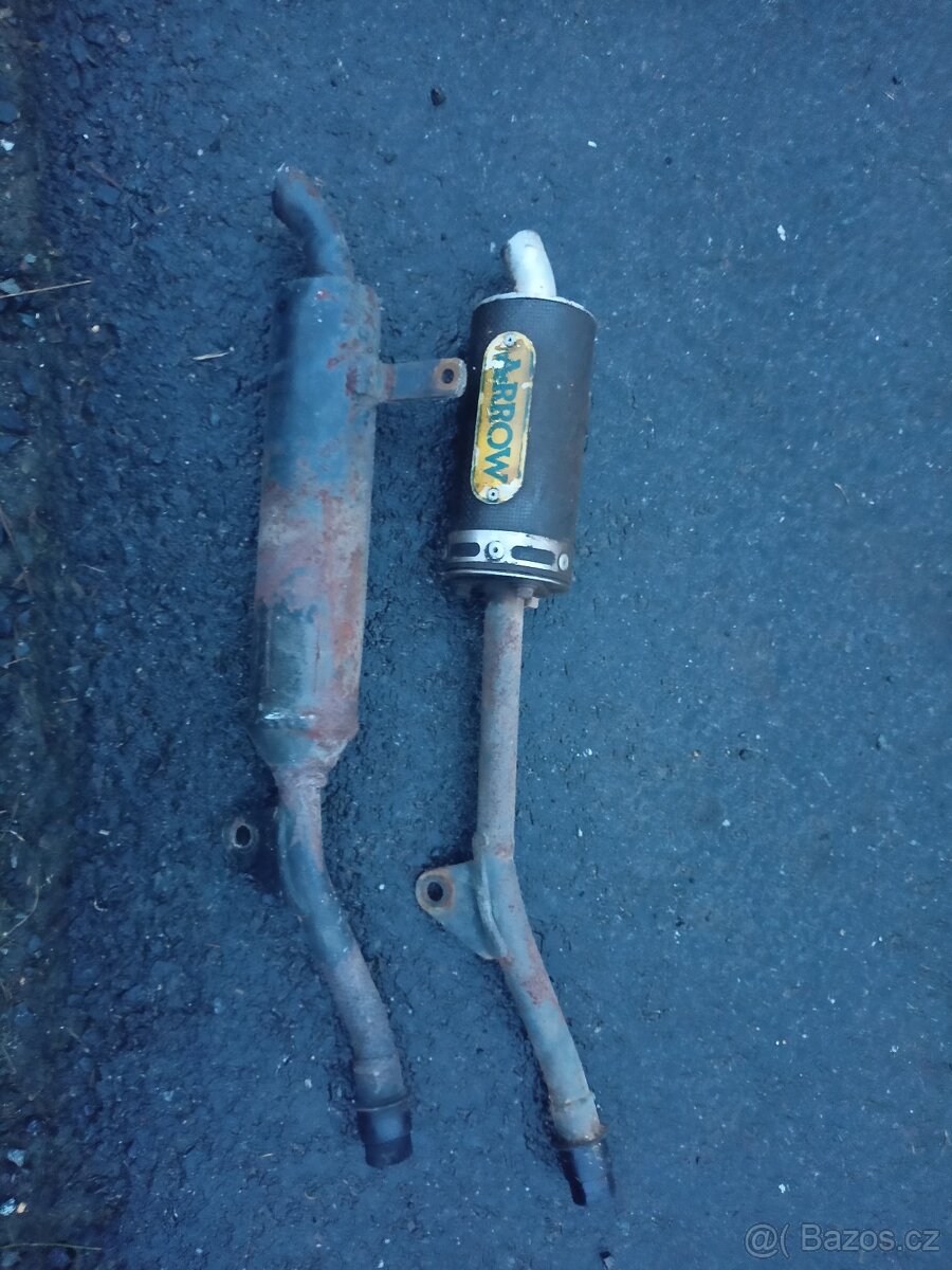 Koncovky výfuku lazene Yamaha DT 125 a jiné endura