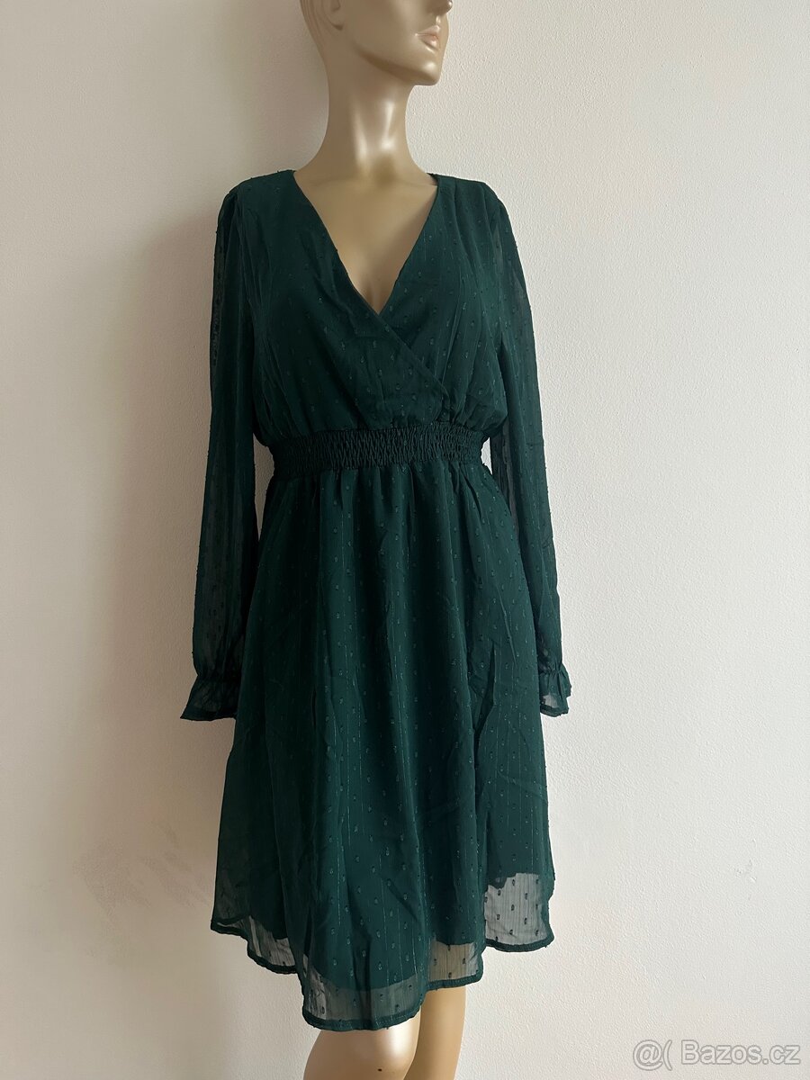 Šaty smaragdový odstín 42/44