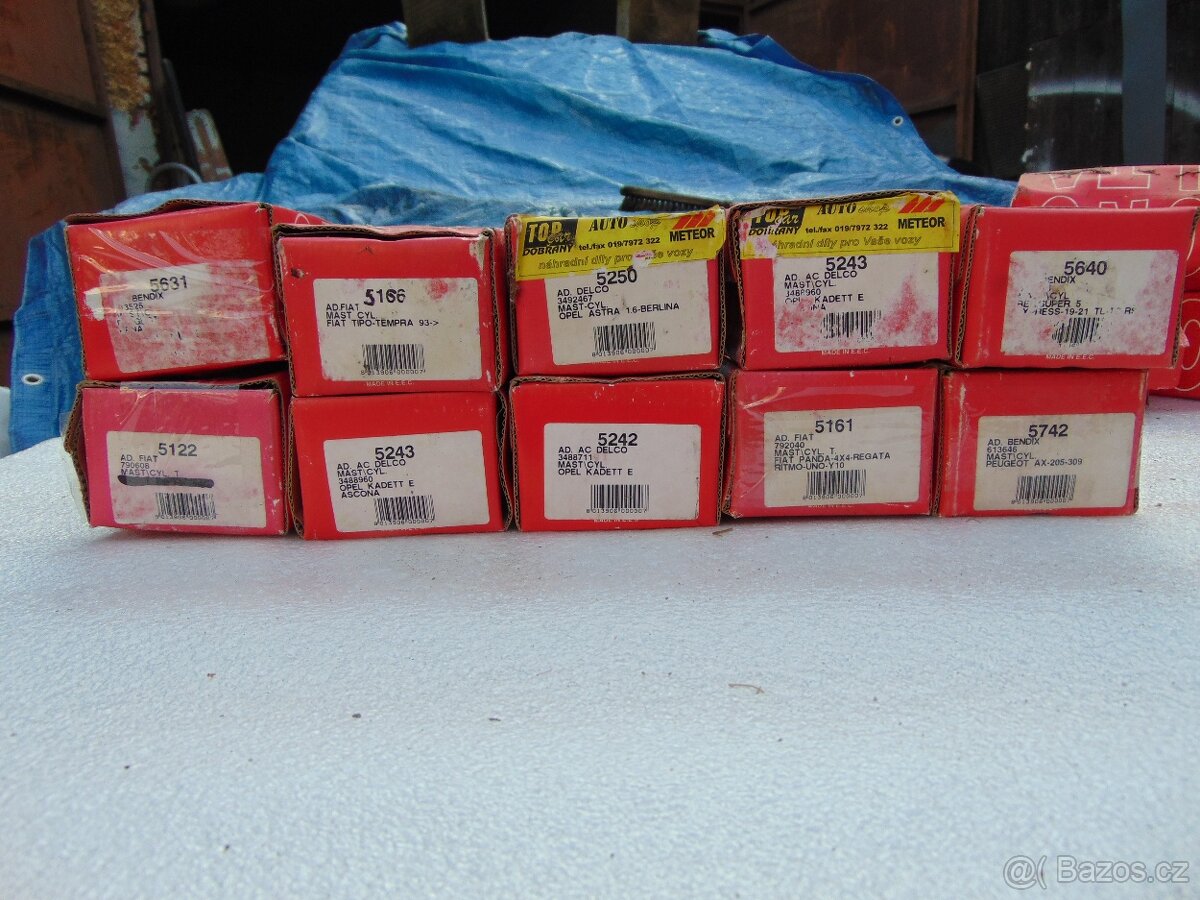 10 ks hlavních brzd. válců pro vozy z 80 a 90 let