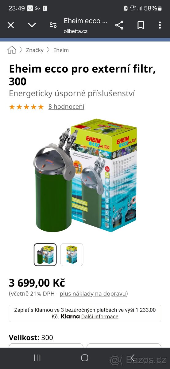 Filtr eheim ecco pro 300