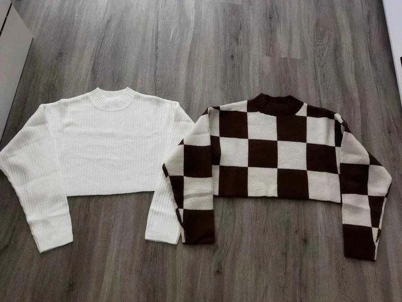 svetr, crop top nositelné XS - L jsou volné, Terranova NOVÉ