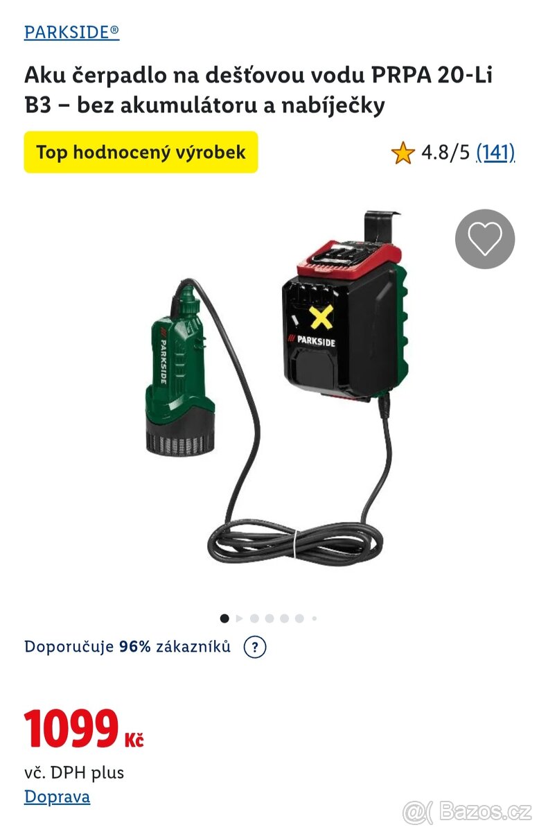Parkside aku cerpadlo - nerozbalené, záruka