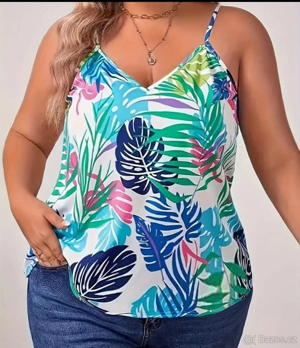 Nový dámský top na ramínka. Vel.4XL.