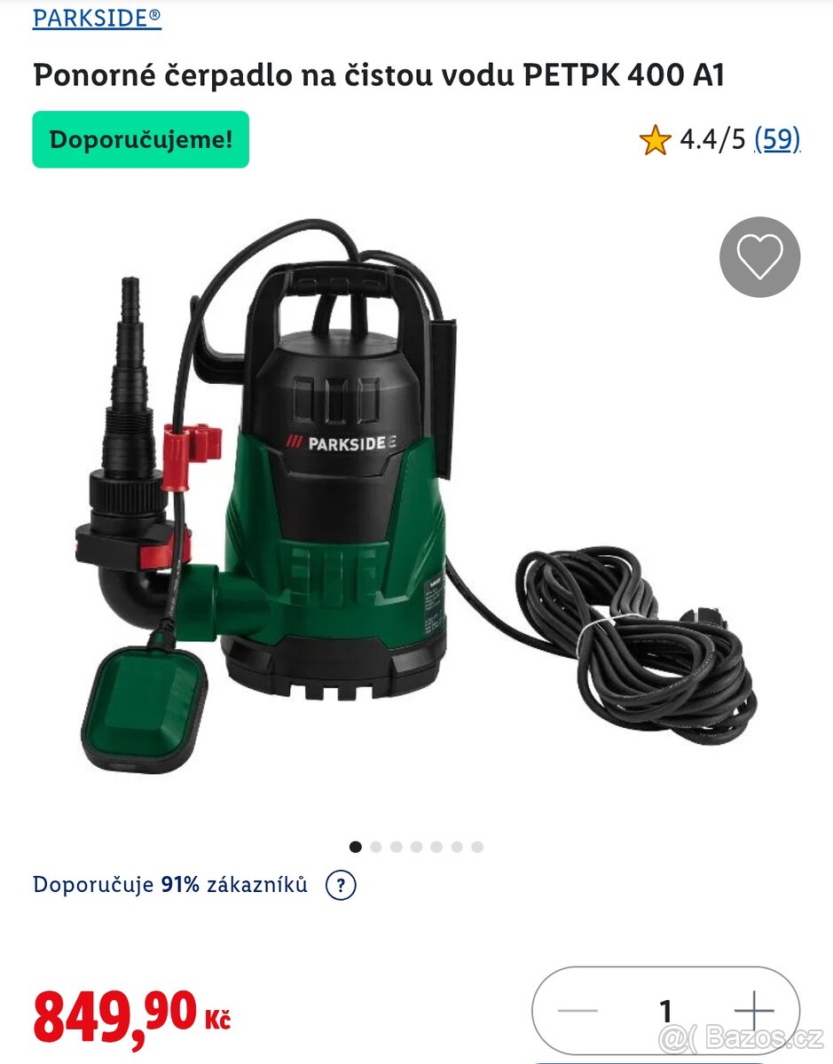 Ponorné čerpadlo PETPK 400 A1