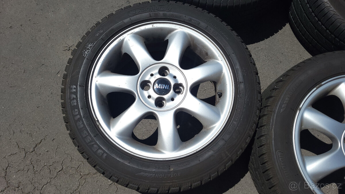 90% orig. zimní ALU kola 16" 4x100 Mini Cooper - levně