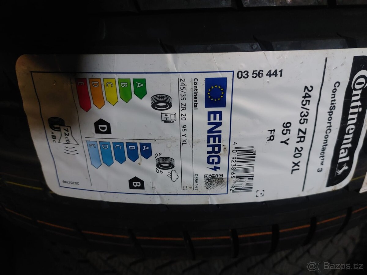 245/35 ZR 20 XL 95Y - Nové čtyři ks pneumatik Continental