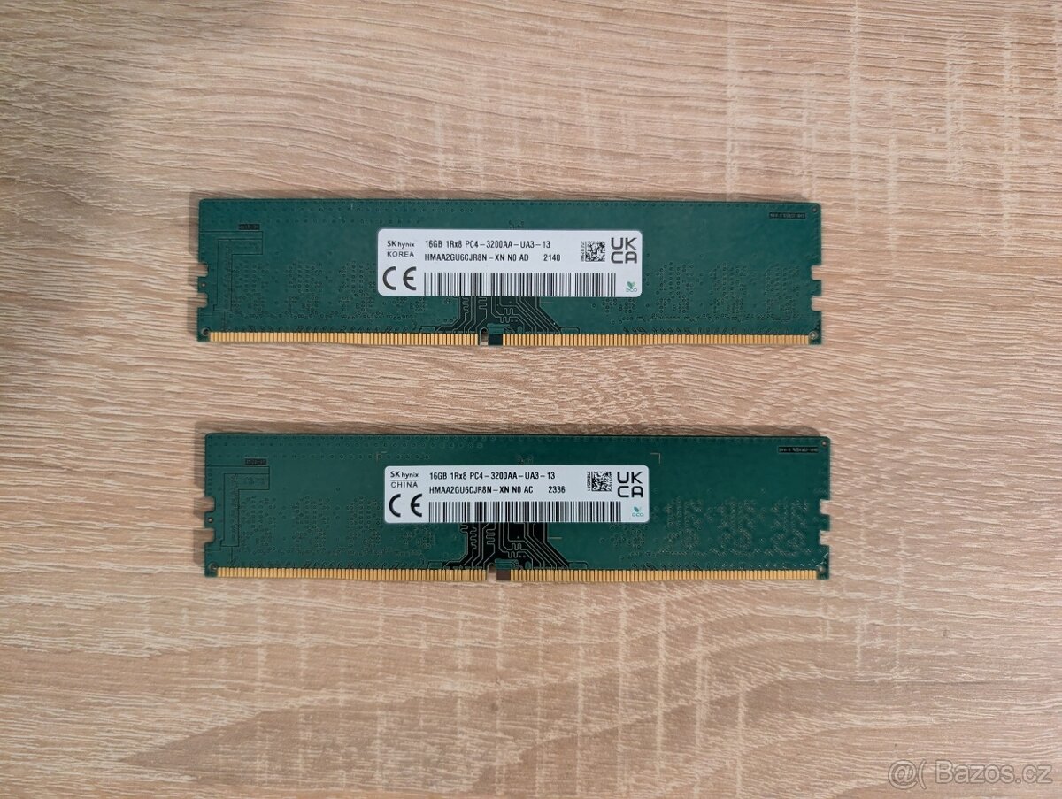 Hynix 32Gb DDR4 3200MTs Paměti
