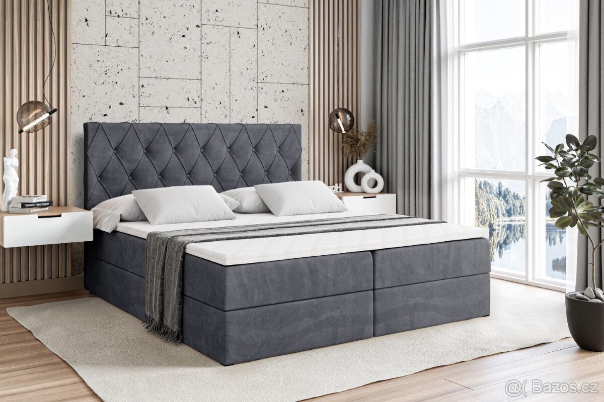 Boxbed Boxspring 2 barvy Nadine 180x200cm Nová