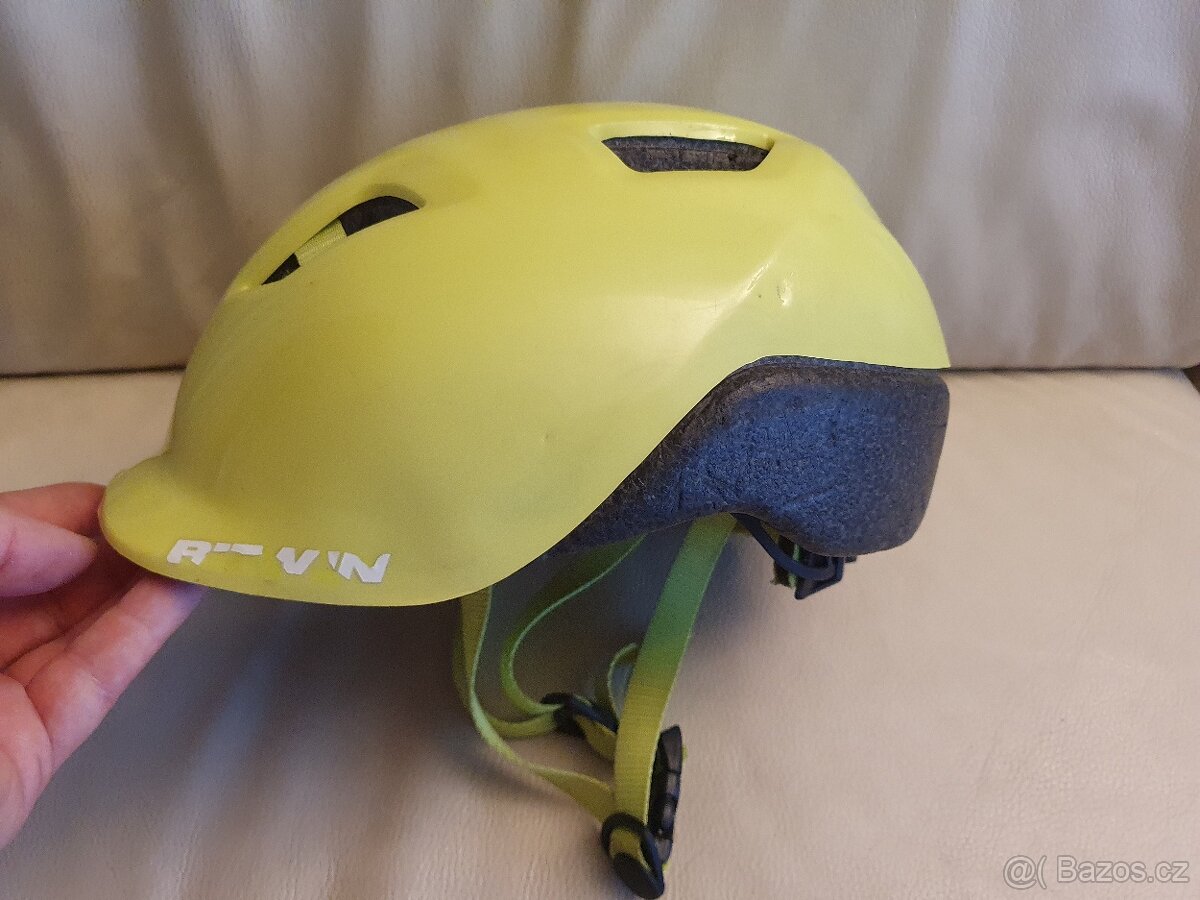 Dětská cyklistická helma BTWIN KH 500 Fluo – Velikost S (53–