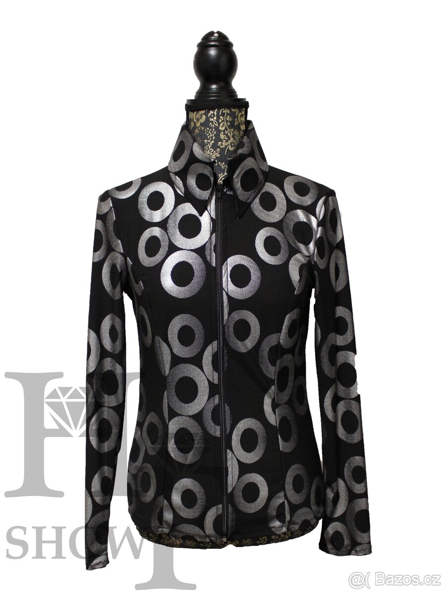 Westernová show halenka S - Kruhy černá