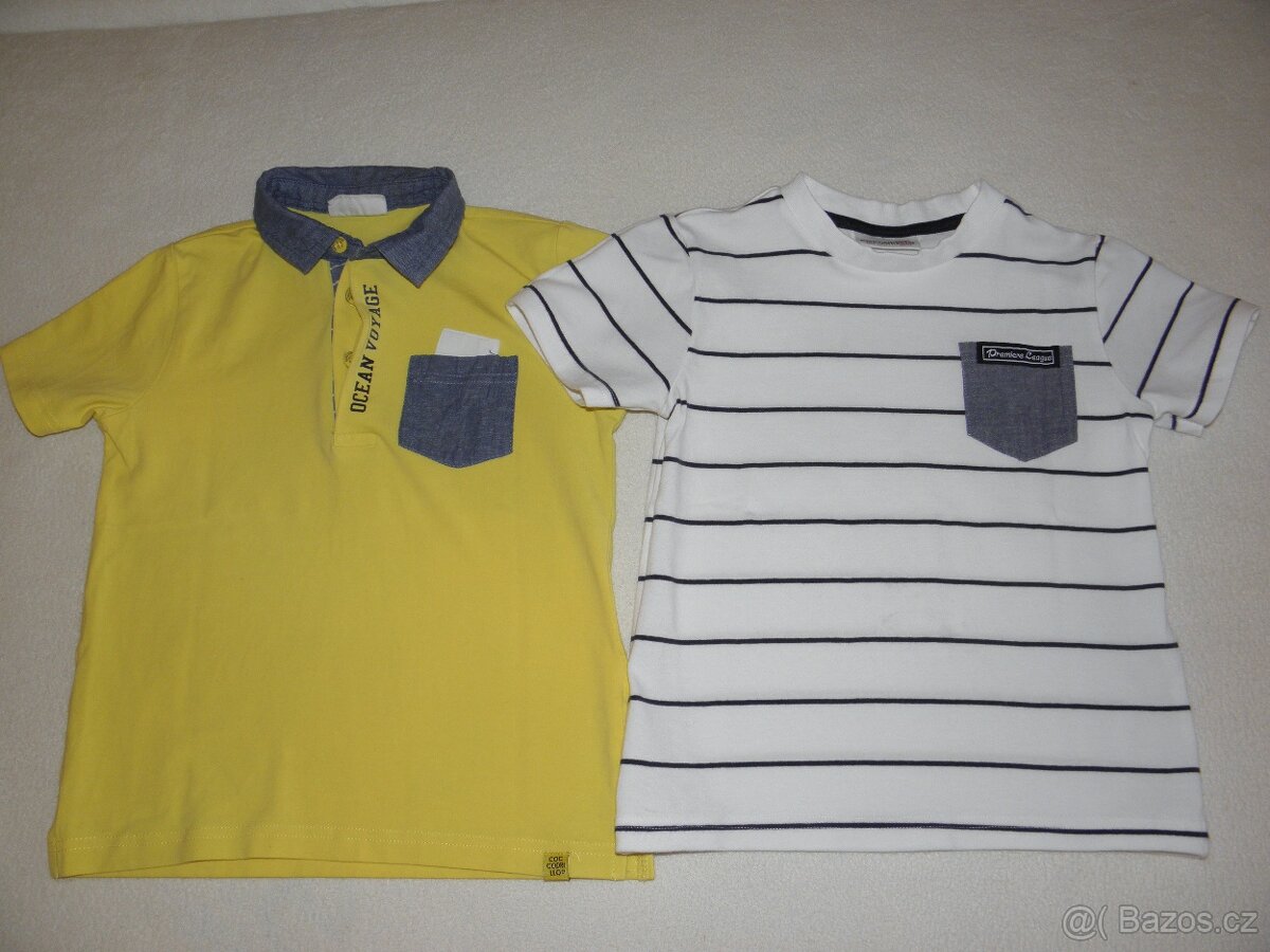 2 chlapecká trička zn. Coccodrillo vel.104/110