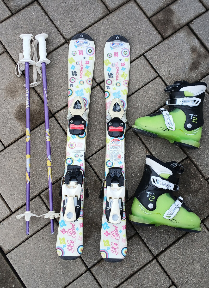 Dětské lyže 80cm včetně bot vel.18