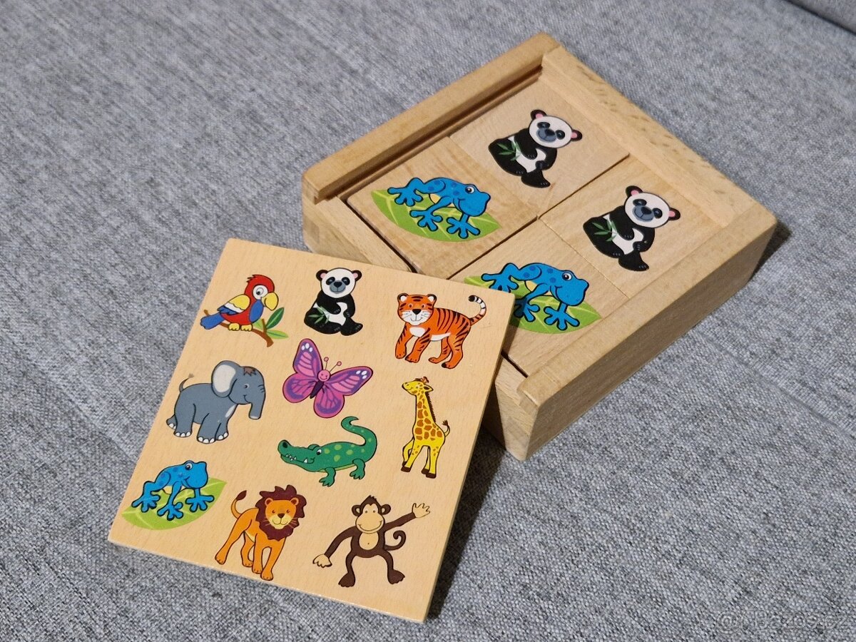 Dřevěné pexeso - zvířátka