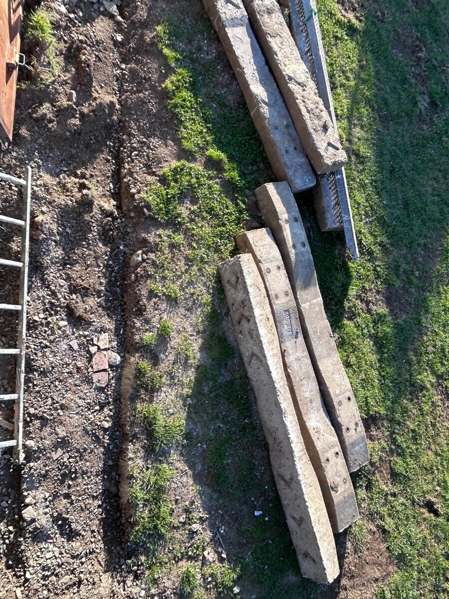 betonové překlady, pražce