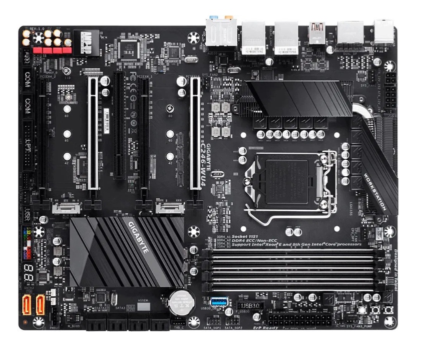 GIGABYTE C246-WU4, 2xLAN a 2xM.2 slot