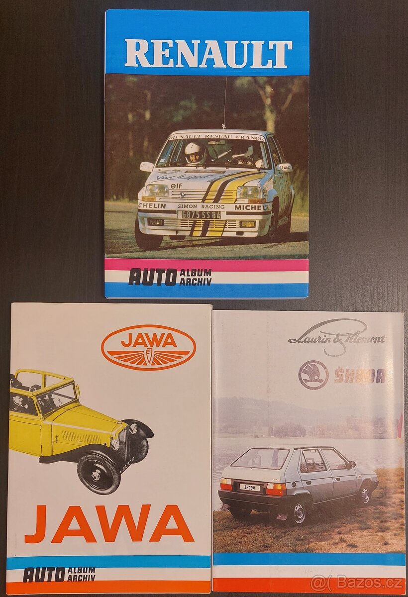 Renault-Jawa-Škoda-auto album archiv