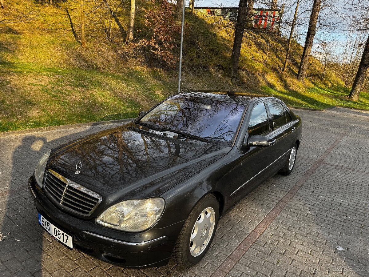 MB long verze w220 benzin 320 , 165kw , rok 2000, 270xxx km