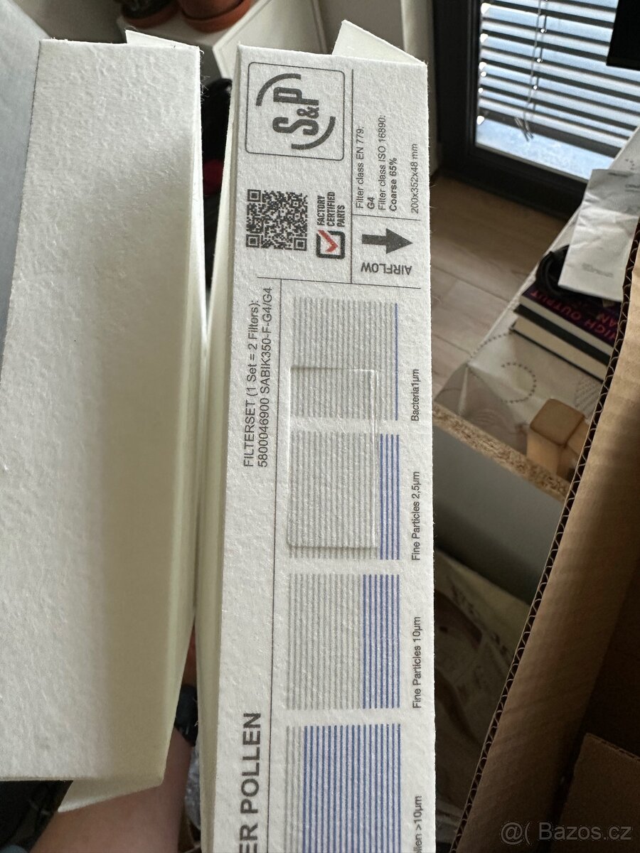 Filtr rekuperace Sabik 350