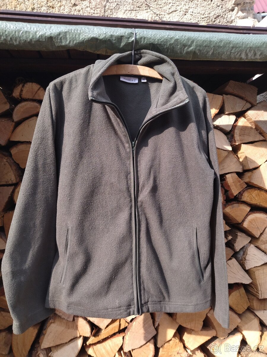 Mikina khaki fleece