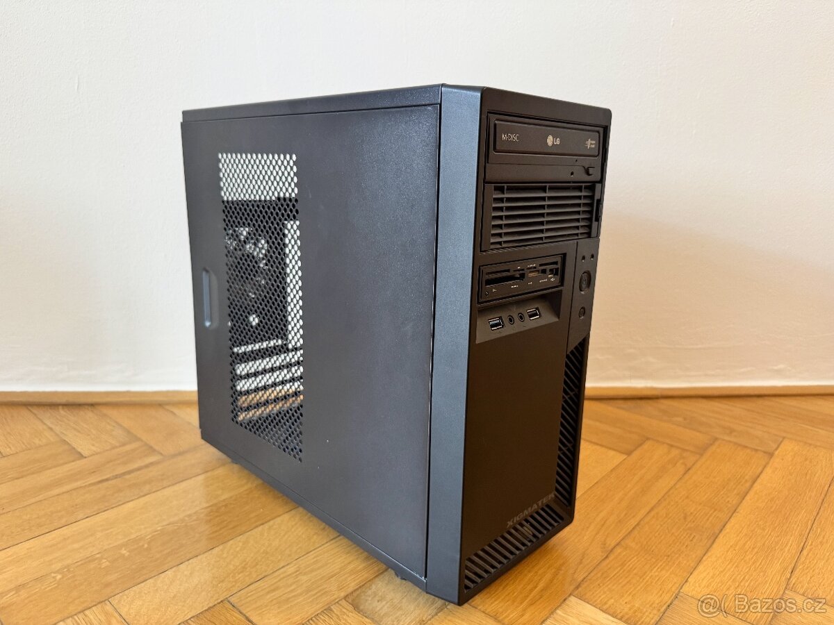 mATX PC case, 2x fan, dvd-rw, čtečka karet