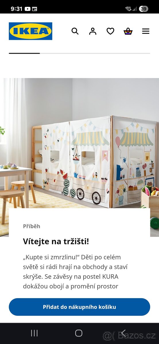 Prodám dětskou postel za 500,- Kč