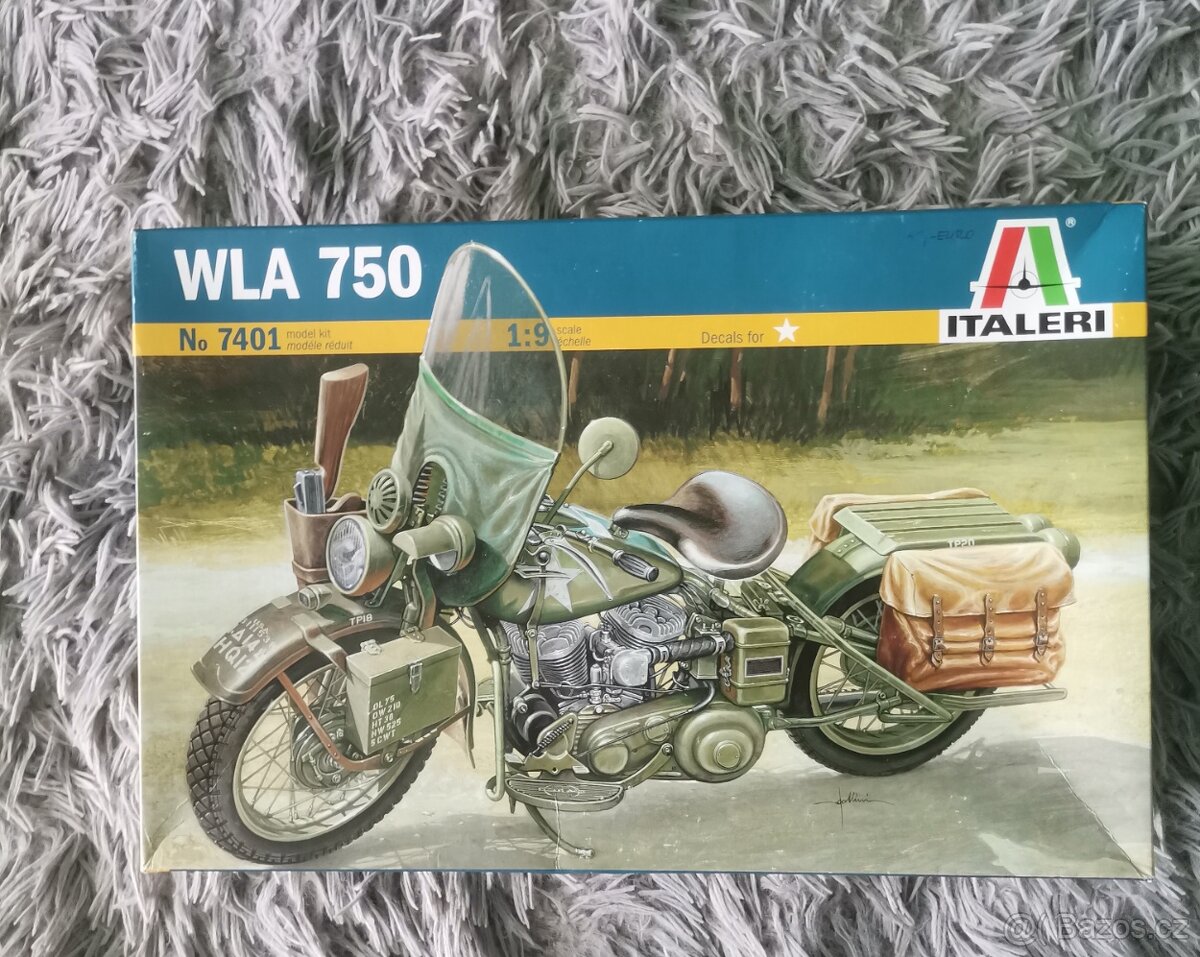 Plastikový model Americký motocykl Wla 750