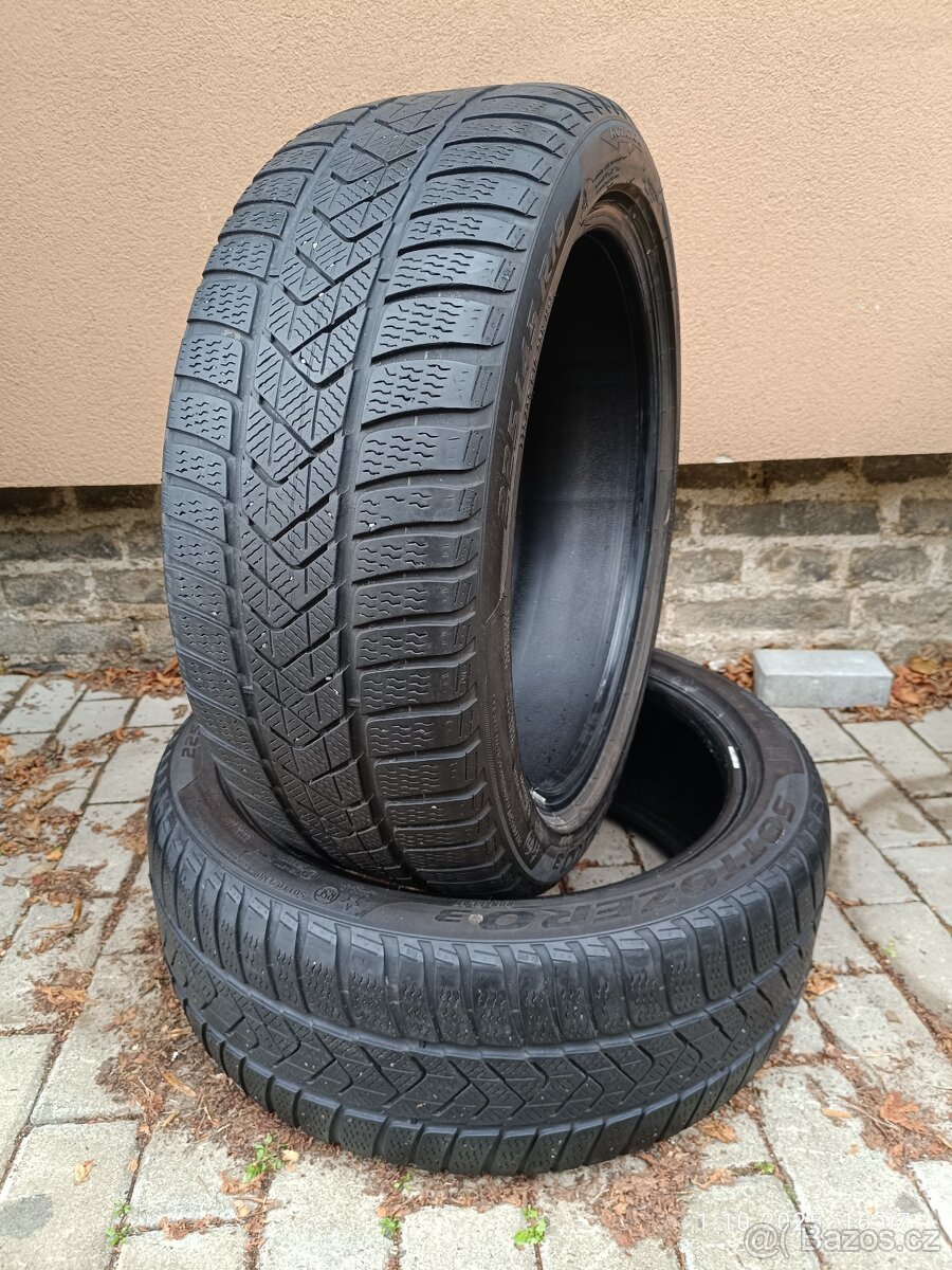 2x zimní 225/45 r18 95H - Pirelli - 5 mm