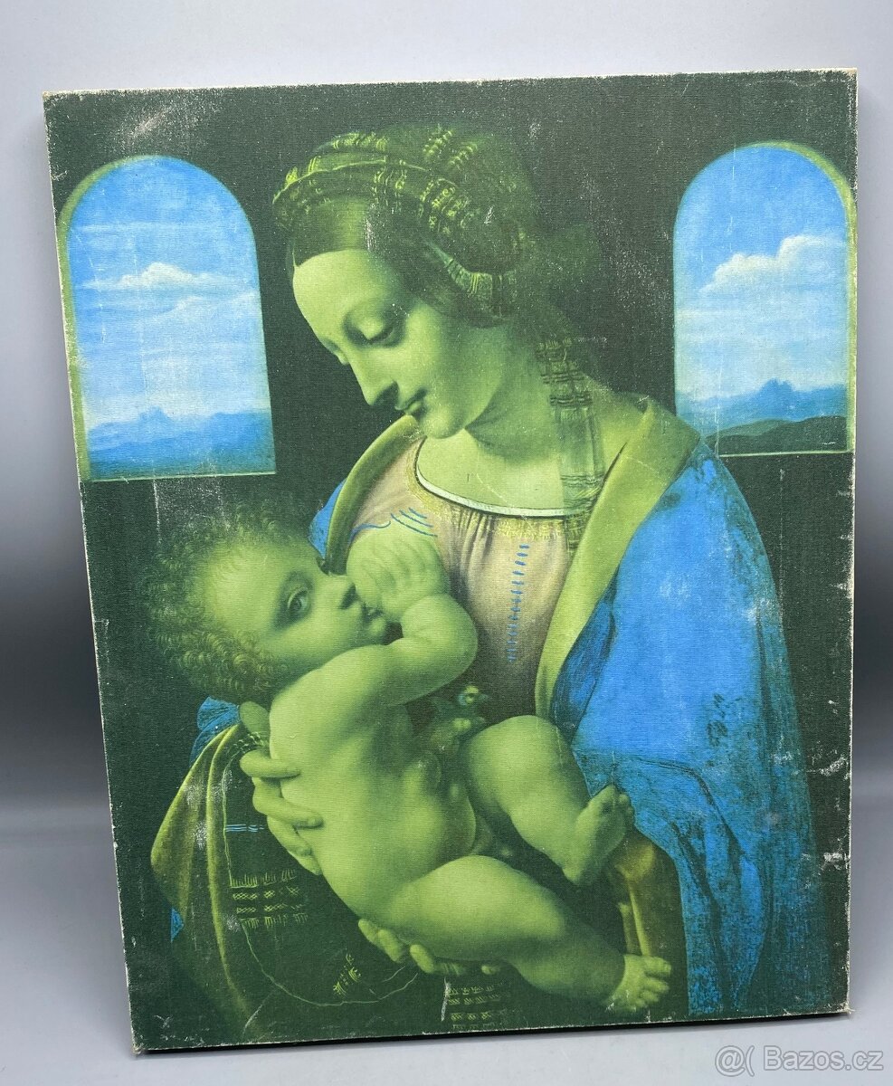 Leonardo da Vinci, Madonna Litta, tlač na plátne