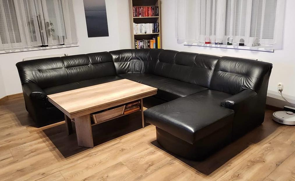 Kožená sedací souprava U