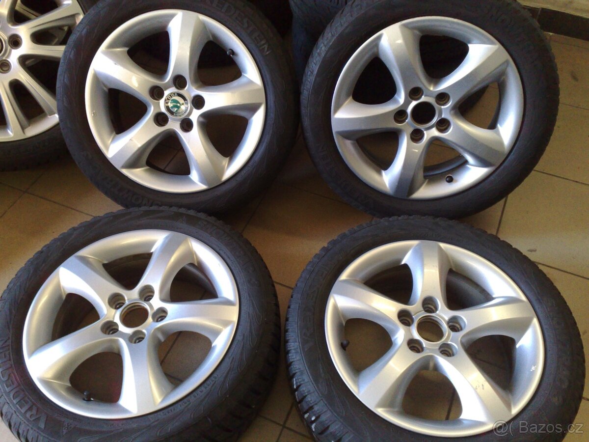 alu kola 5x100 r15 original škoda 185/55/15