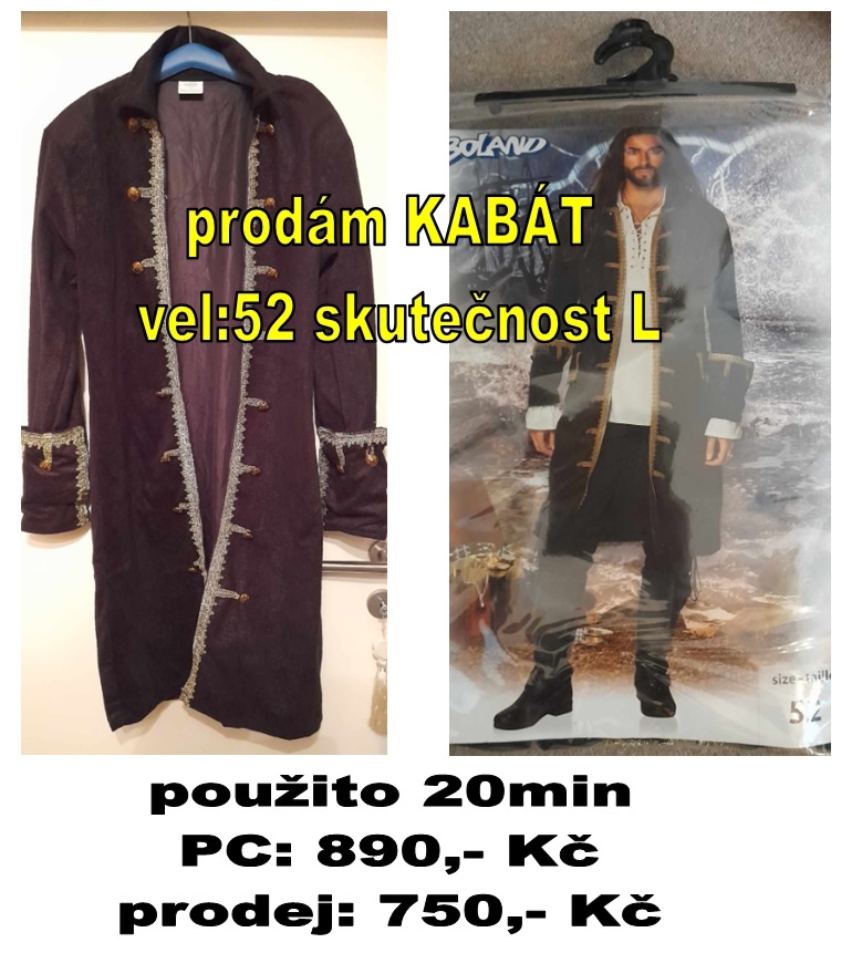 PRODÁM kostým KABÁT vel:52